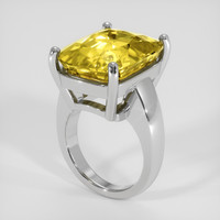 29.17 Ct. Yellow Sapphire Ring, 18K White Gold 2