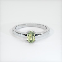 0.90 Ct. Sapphire Ring, 18K White Gold 1