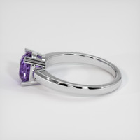 2.10 Ct. Purple Sapphire Ring, 18K White Gold 4