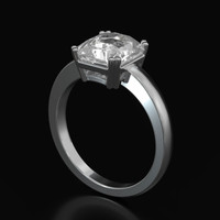3.99 Ct. White Sapphire Ring, 18K White Gold 2