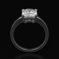 3.99 Ct. White Sapphire Ring, 18K White Gold 3