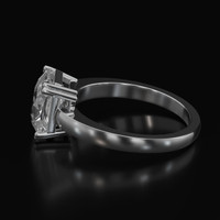3.99 Ct. White Sapphire Ring, 18K White Gold 4