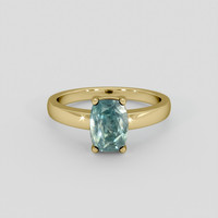 2.29 Ct. Bluish Green Sapphire Ring, 10K Yellow Gold 1