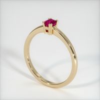 0.80 Ct. Ruby Ring, 14K Yellow Gold 2