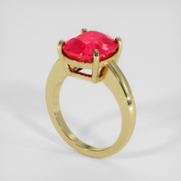 7.61 Ct. Pinkish Red Ruby Ring, 14K Yellow Gold 2