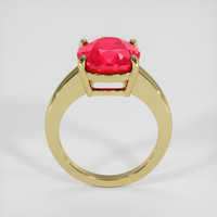 7.61 Ct. Pinkish Red Ruby Ring, 14K Yellow Gold 3