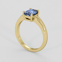 1.61 Ct. Blue Sapphire Ring, 14K Yellow Gold 2