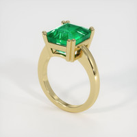 6.20 Ct. Emerald Ring, 18K Yellow Gold 2