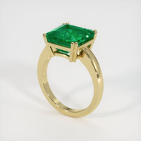 4.95 Ct. Emerald Ring, 18K Yellow Gold 2