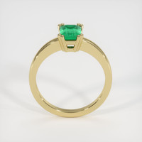 0.78 Ct. Emerald Ring, 18K Yellow Gold 3