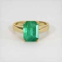1.76 Ct. Emerald Ring, 18K Yellow Gold 1