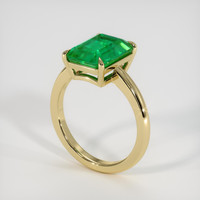 3.11 Ct. Emerald Ring, 18K Yellow Gold 2