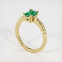 0.82 Ct. Emerald Ring, 18K Yellow Gold 2