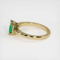 0.82 Ct. Emerald Ring, 18K Yellow Gold 4