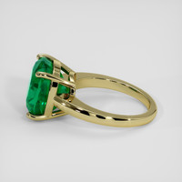 7.29 Ct. Emerald Ring, 18K Yellow Gold 4