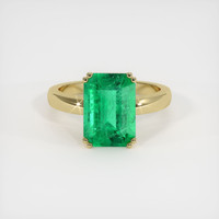 3.56 Ct. Emerald Ring, 18K Yellow Gold 1