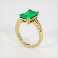 3.56 Ct. Emerald Ring, 18K Yellow Gold 2