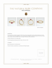 Ruby Ring 0.80 Ct., 18K Yellow Gold Appraisal