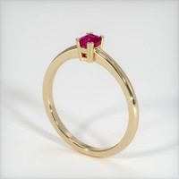 0.80 Ct. Ruby Ring, 18K Yellow Gold 2