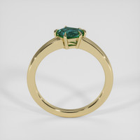 0.73 Ct. Bluish Green Sapphire Ring, 18K Yellow Gold 3