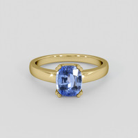 1.61 Ct. Blue Sapphire Ring, 18K Yellow Gold 1