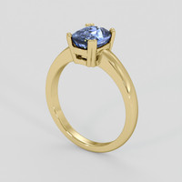 1.61 Ct. Blue Sapphire Ring, 18K Yellow Gold 2
