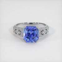 3.66 Ct. Blue Sapphire Ring, Platinum 950 1