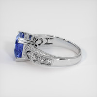 3.66 Ct. Blue Sapphire Ring, Platinum 950 4