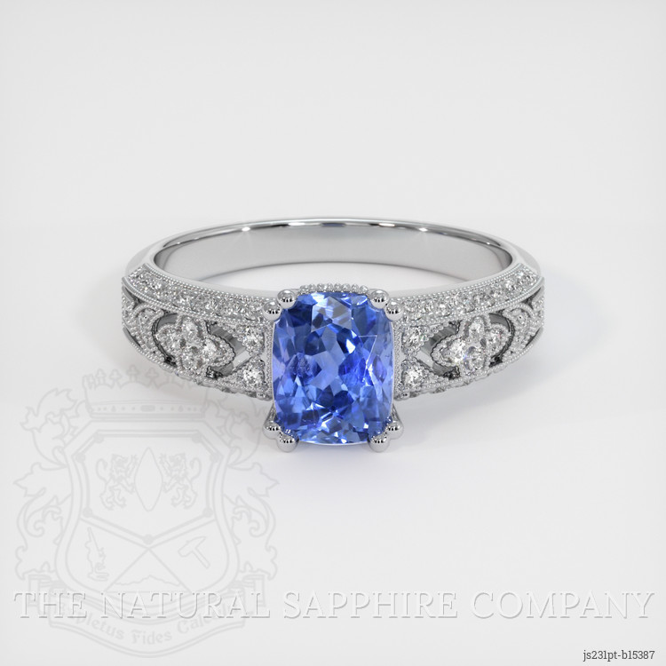 Blue Sapphire Ring Platinum 950 The Natural Sapphire