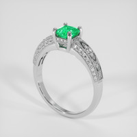 0.89 Ct. Emerald Ring, Platinum 950 2