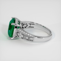 4.27 Ct. Emerald Ring, Platinum 950 4