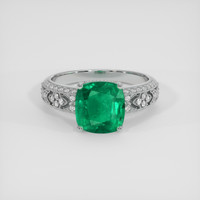 3.37 Ct. Emerald Ring, Platinum 950 1