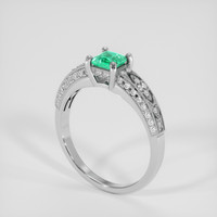 0.41 Ct. Emerald Ring, Platinum 950 2