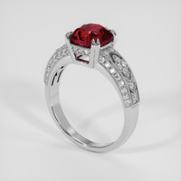 3.10 Ct. Brownish Red Malaya Garnet Ring, Platinum 950 2