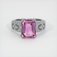 6.02 Ct. Pink Sapphire Ring, Platinum 950 1