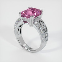 6.02 Ct. Pink Sapphire Ring, Platinum 950 2