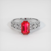 2.06 Ct. Ruby Ring, Platinum 950 1