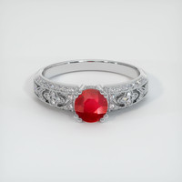 1.09 Ct. Ruby Ring, Platinum 950 1