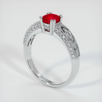 1.09 Ct. Ruby Ring, Platinum 950 2