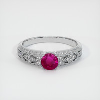 0.61 Ct. Ruby Ring, Platinum 950 1