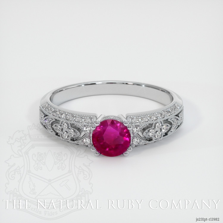 0.61 ct Emerald Pink and Yellow Sapphire Diamond Three-Stone Ring