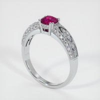 0.61 Ct. Ruby Ring, Platinum 950 2