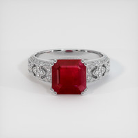 2.92 Ct. Ruby Ring, Platinum 950 1