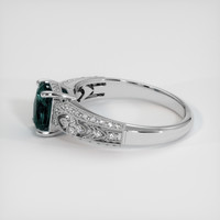 1.24 Ct. Bluish Green Sapphire Ring, Platinum 950 4
