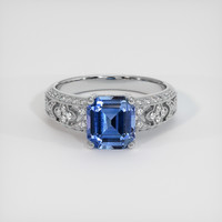 3.39 Ct. Blue Sapphire Ring, Platinum 950 1