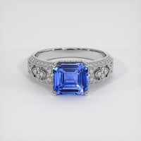 4.06 Ct. Blue Sapphire Ring, Platinum 950 1