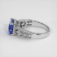 4.06 Ct. Blue Sapphire Ring, Platinum 950 4