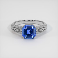 3.45 Ct. Blue Sapphire Ring, Platinum 950 1