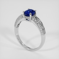 2.11 Ct. Blue Sapphire Ring, Platinum 950 2