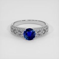 0.90 Ct. Blue Sapphire Ring, Platinum 950 1